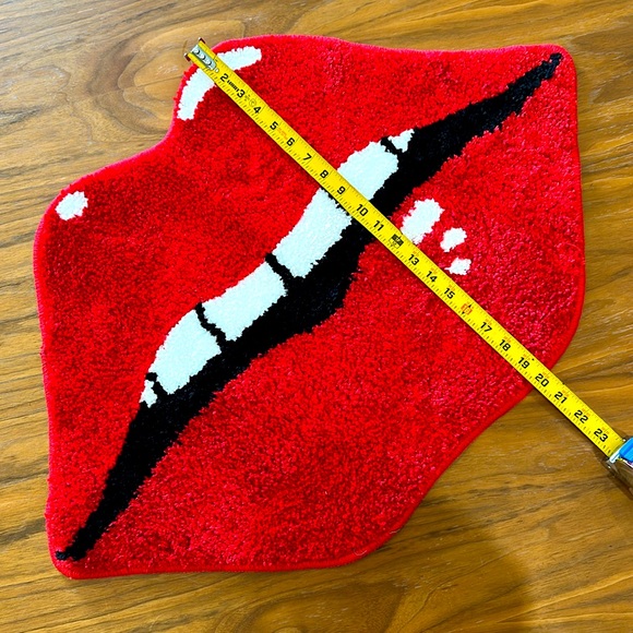 2 PC Red Bath Rugs - Picture 4 of 5